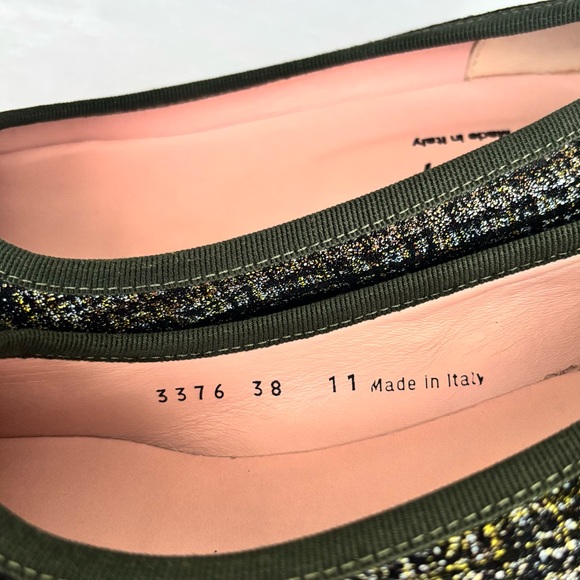 FERCA 81 Italian Genuine Leather Cap Toe Low Heel Green Tweed Pump--NEW--7.5 - Picture 13 of 16